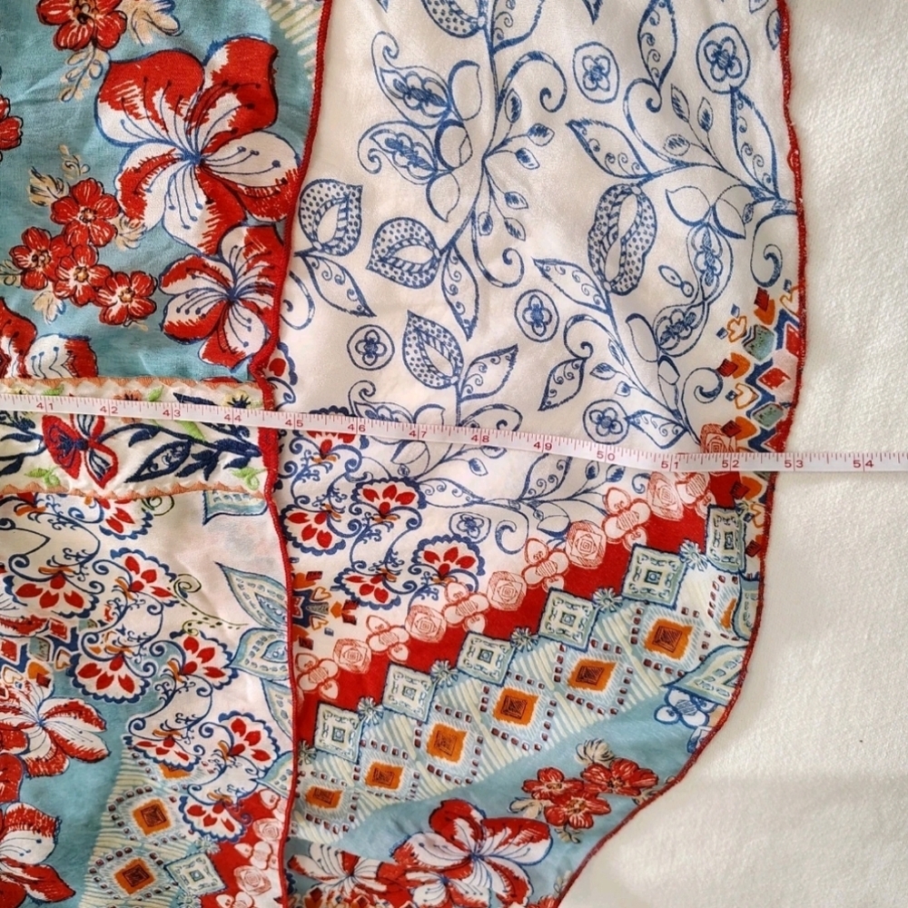 Coldwater Creek Boho Patchwork Floral Maxi Dress Size XS High Low Resort Beachy - Picture 9 of 10